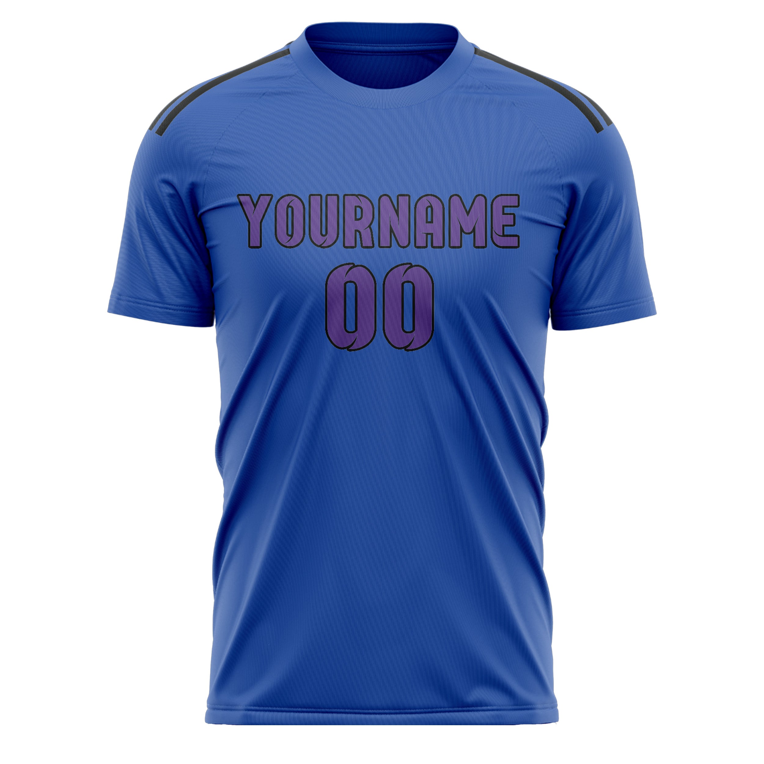 Maillot de football personnalisé bleu ciel et violet clair