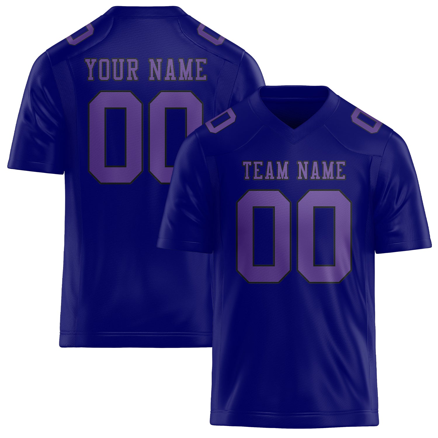 Maillot de football personnalisé bleu ciel et violet clair
