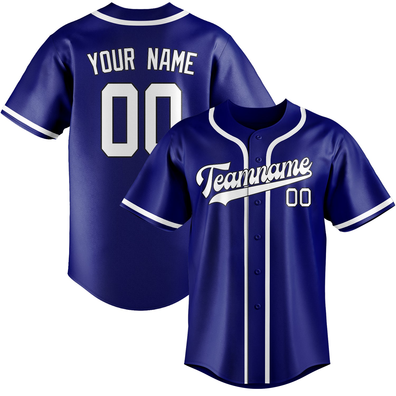 Maillot de baseball personnalisé bleu ciel et blanc
