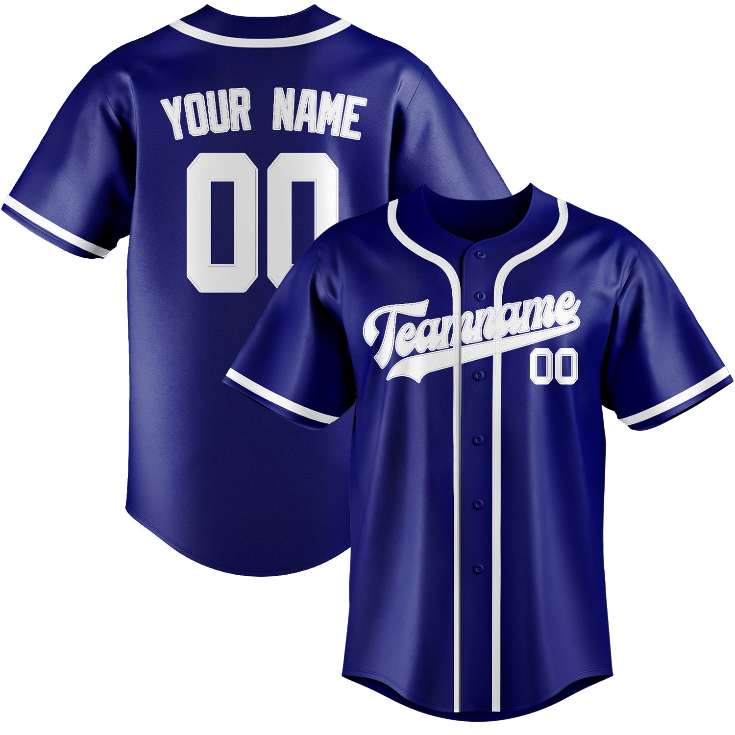 Maillot de baseball personnalisé bleu ciel et blanc