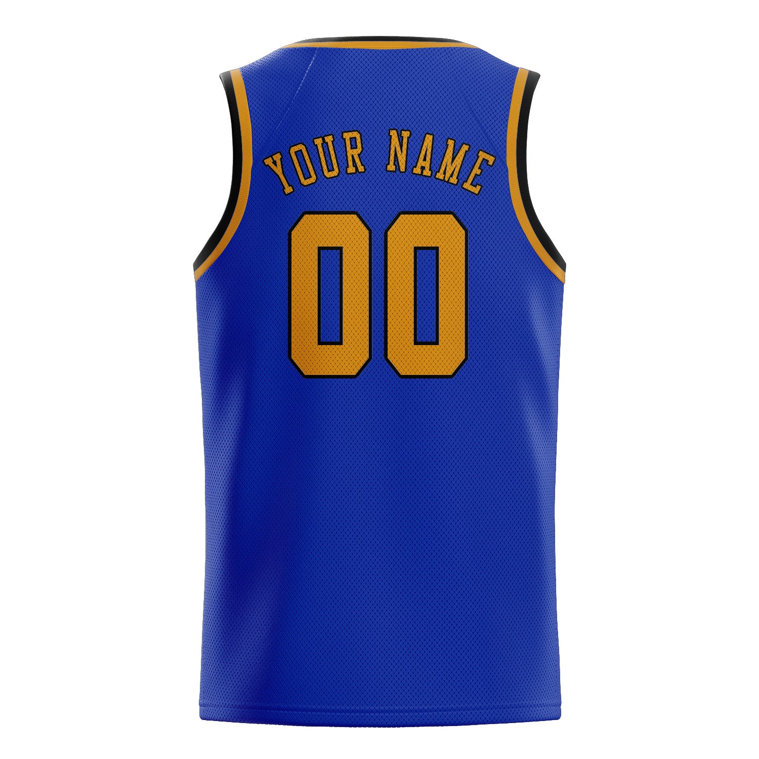 Maillot de basketball personnalisé bleu ciel et jaune