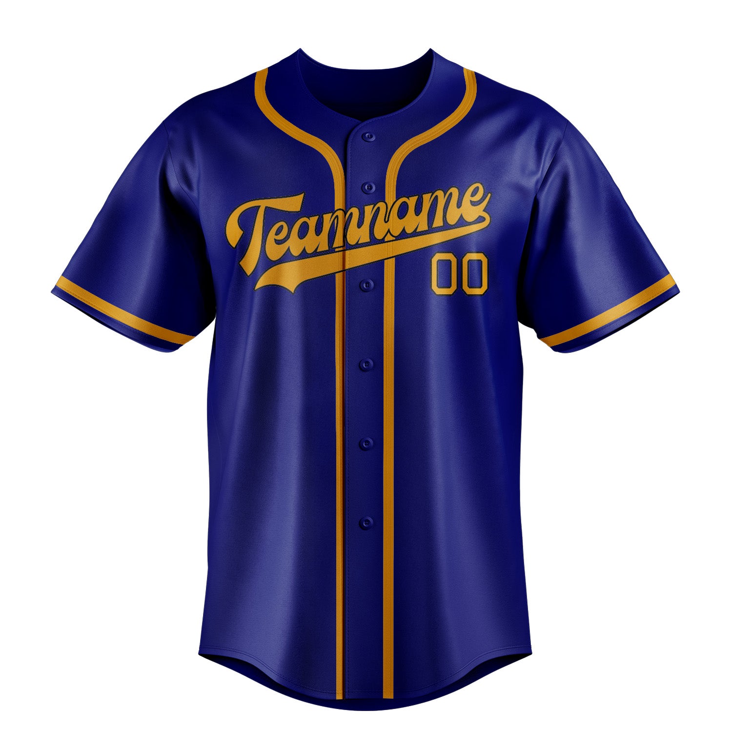 Maillot de baseball personnalisé bleu ciel et jaune