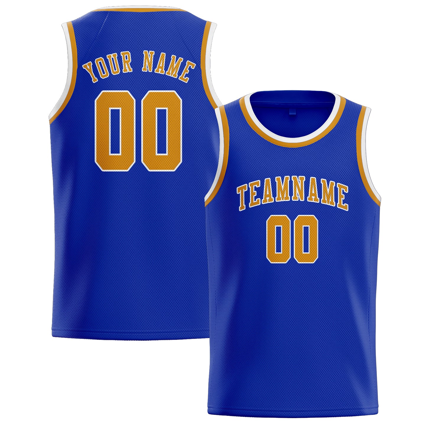 Maillot de basketball personnalisé bleu ciel et jaune