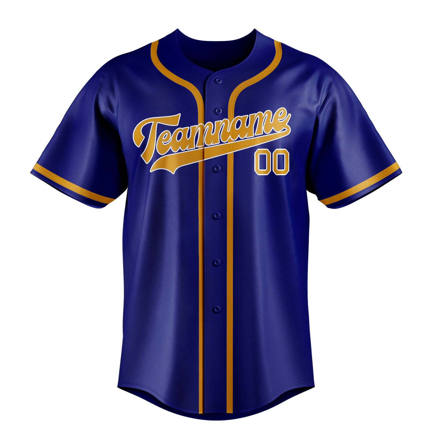 Maillot de baseball personnalisé bleu ciel et jaune