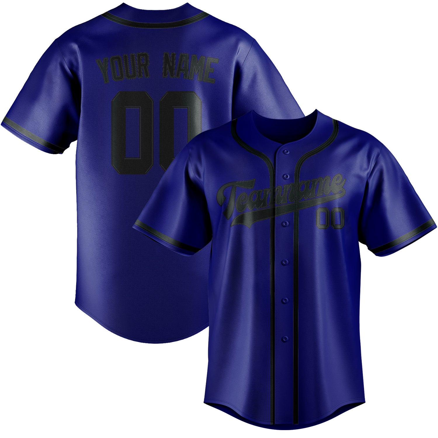 Maillot de baseball personnalisé bleu ciel et gris foncé