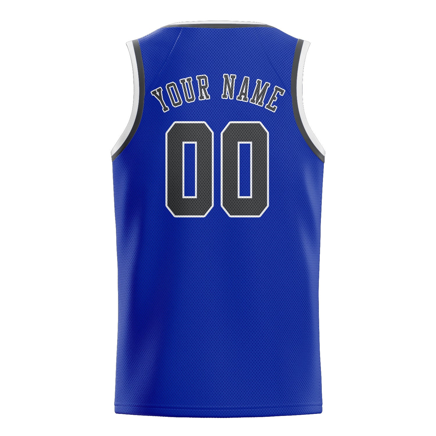 Maillot de basketball personnalisé bleu ciel et gris foncé