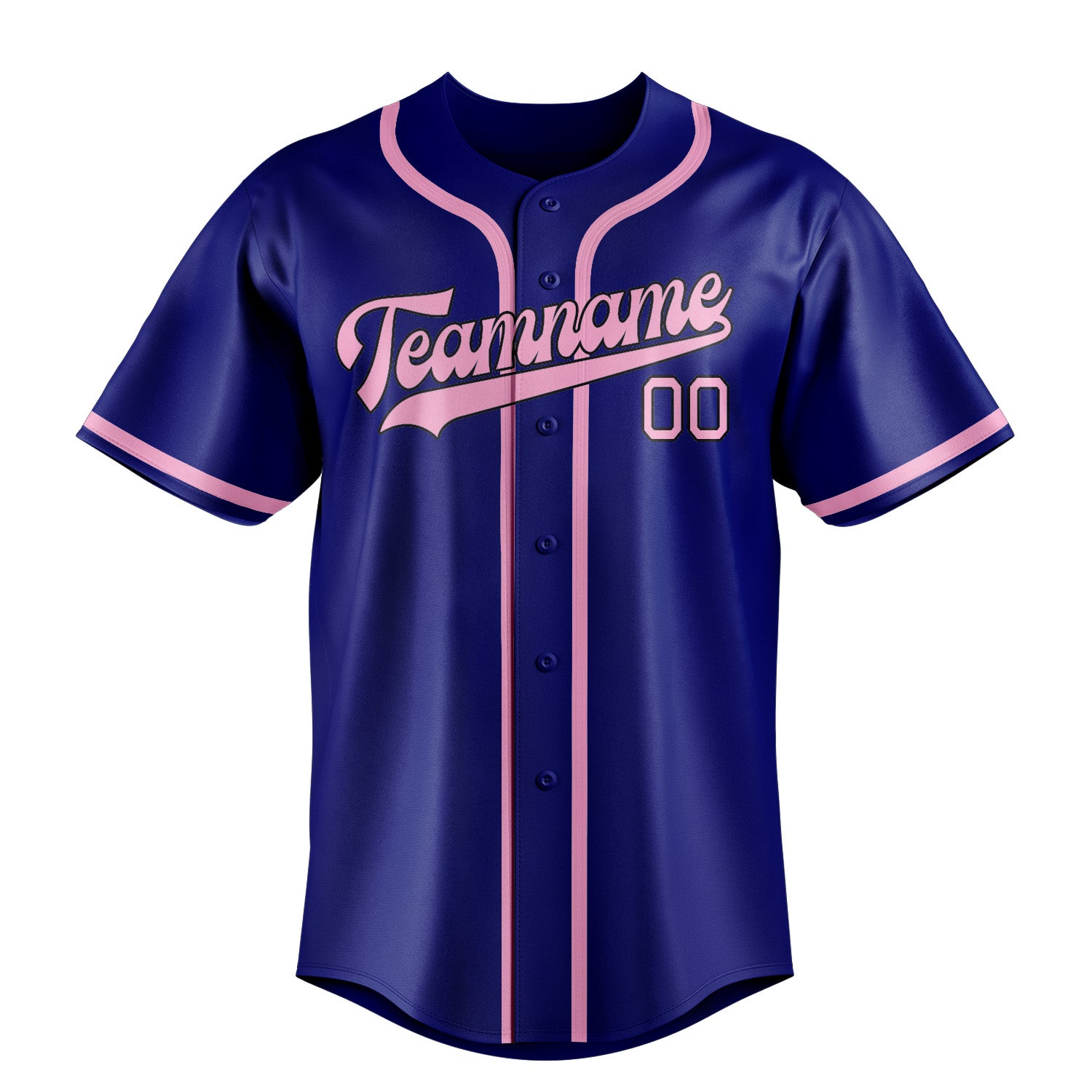 Maillot de baseball personnalisé bleu ciel et rose clair