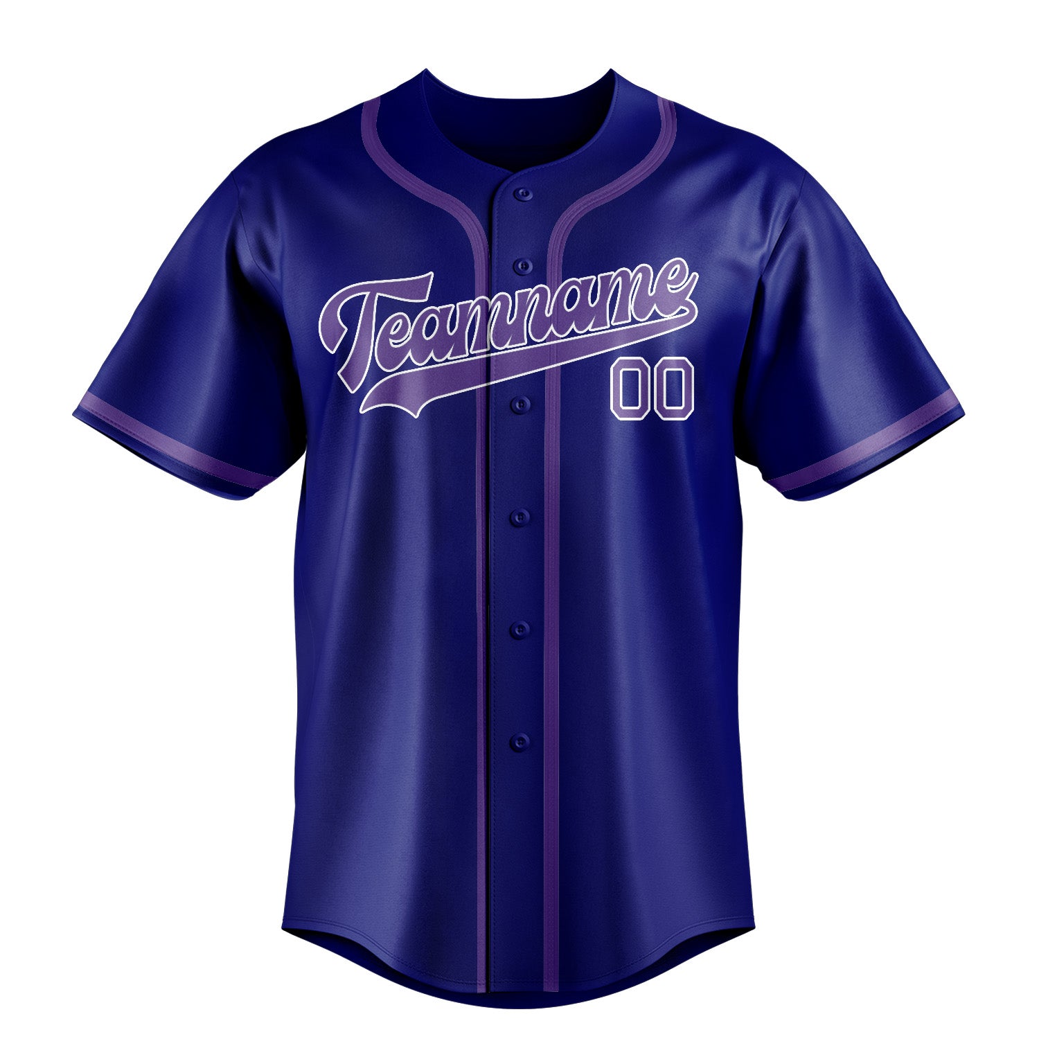 Maillot de baseball personnalisé bleu ciel et violet clair