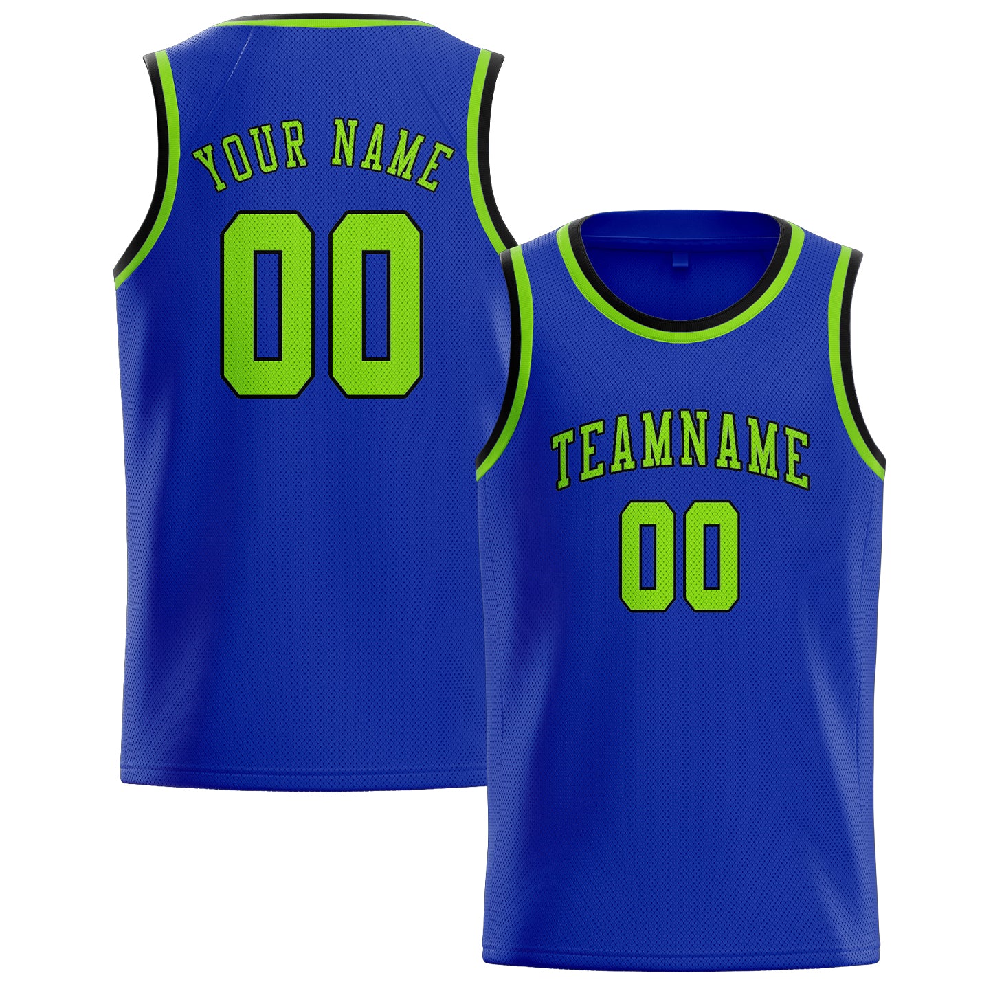 Maillot de basketball personnalisé bleu ciel et vert émeraude