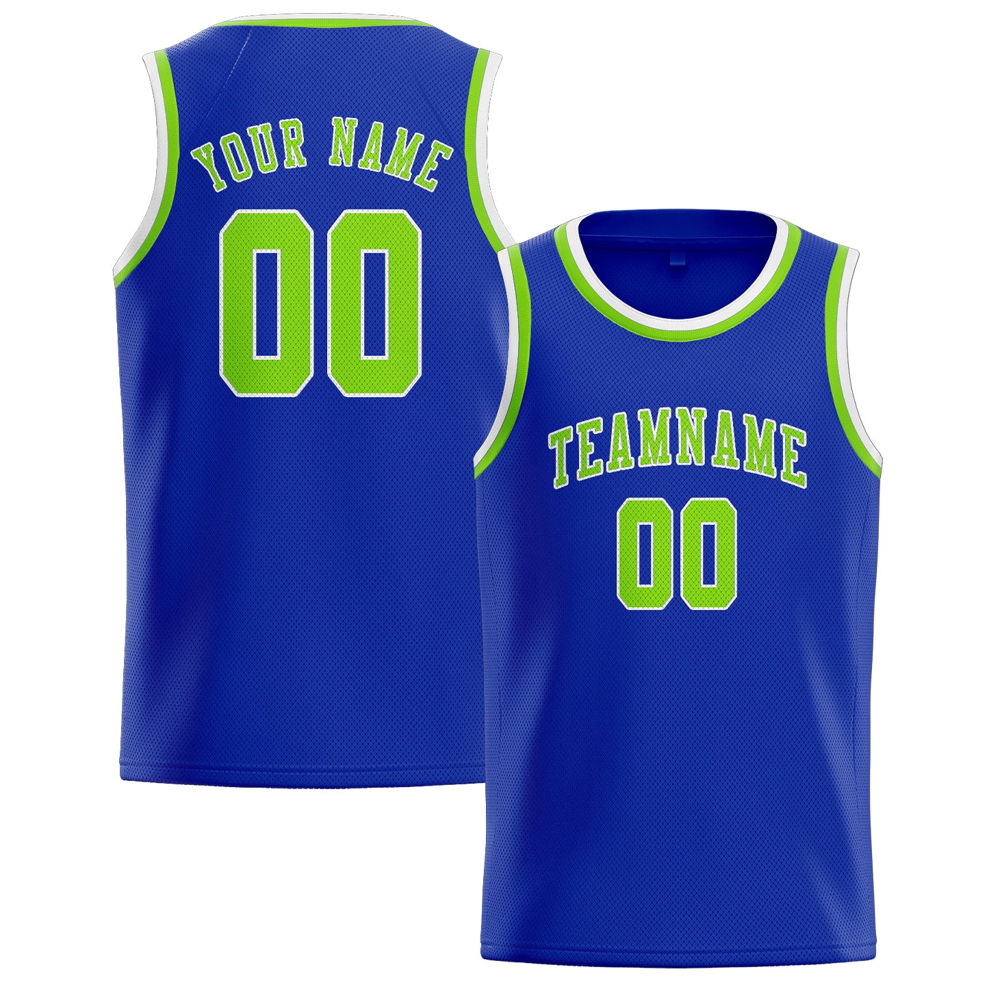 Maillot de basketball personnalisé bleu ciel et vert émeraude