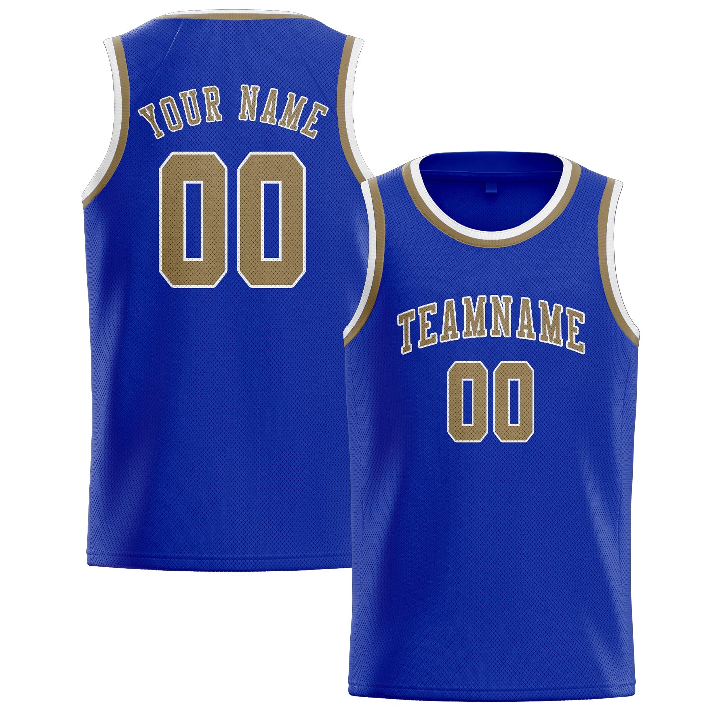 Maillot de basketball personnalisé bleu ciel et kaki clair