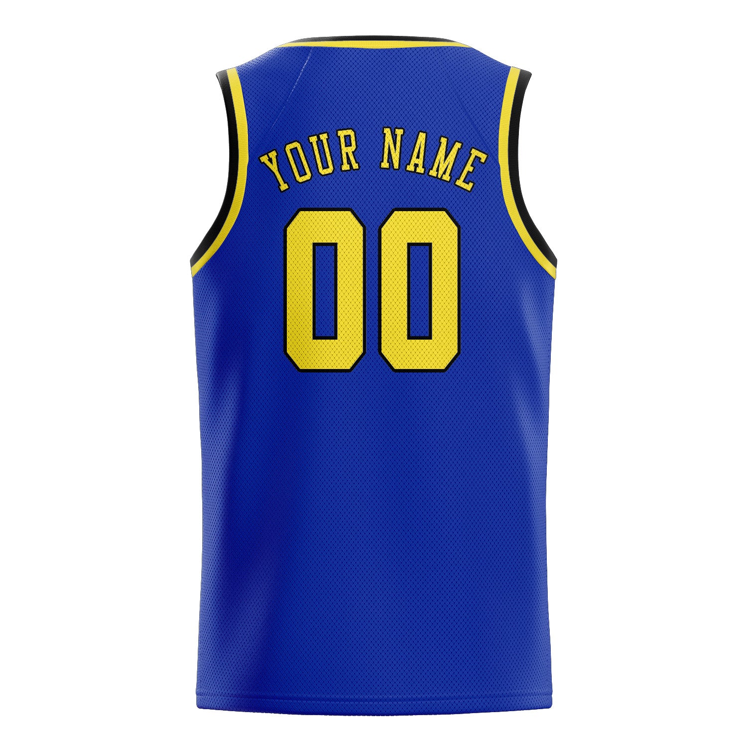 Maillot de basketball personnalisé bleu ciel et jaune clair