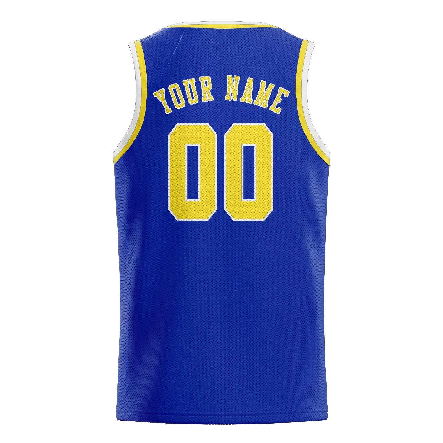 Maillot de basketball personnalisé bleu ciel et jaune clair