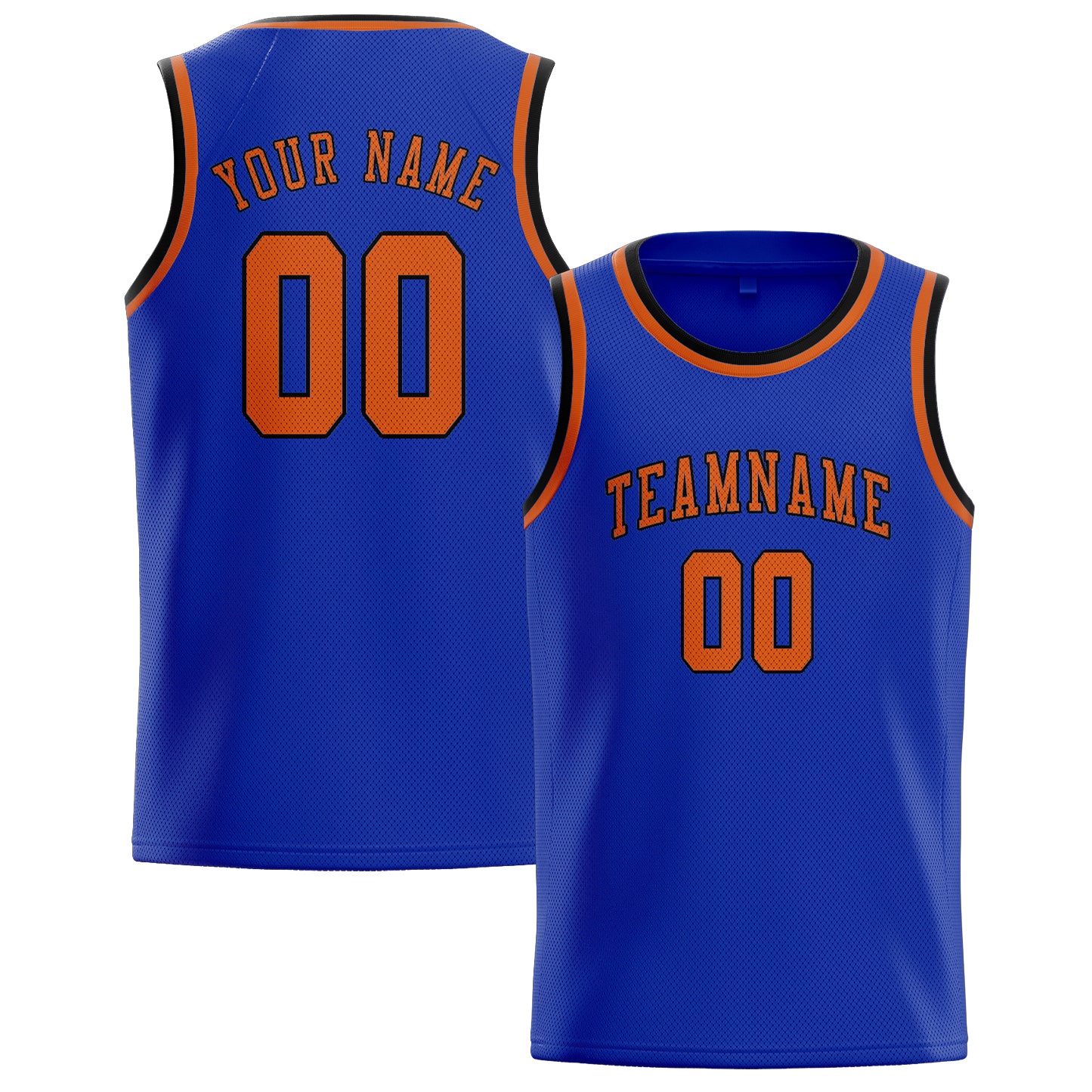 Maillot de basketball personnalisé bleu ciel et orange