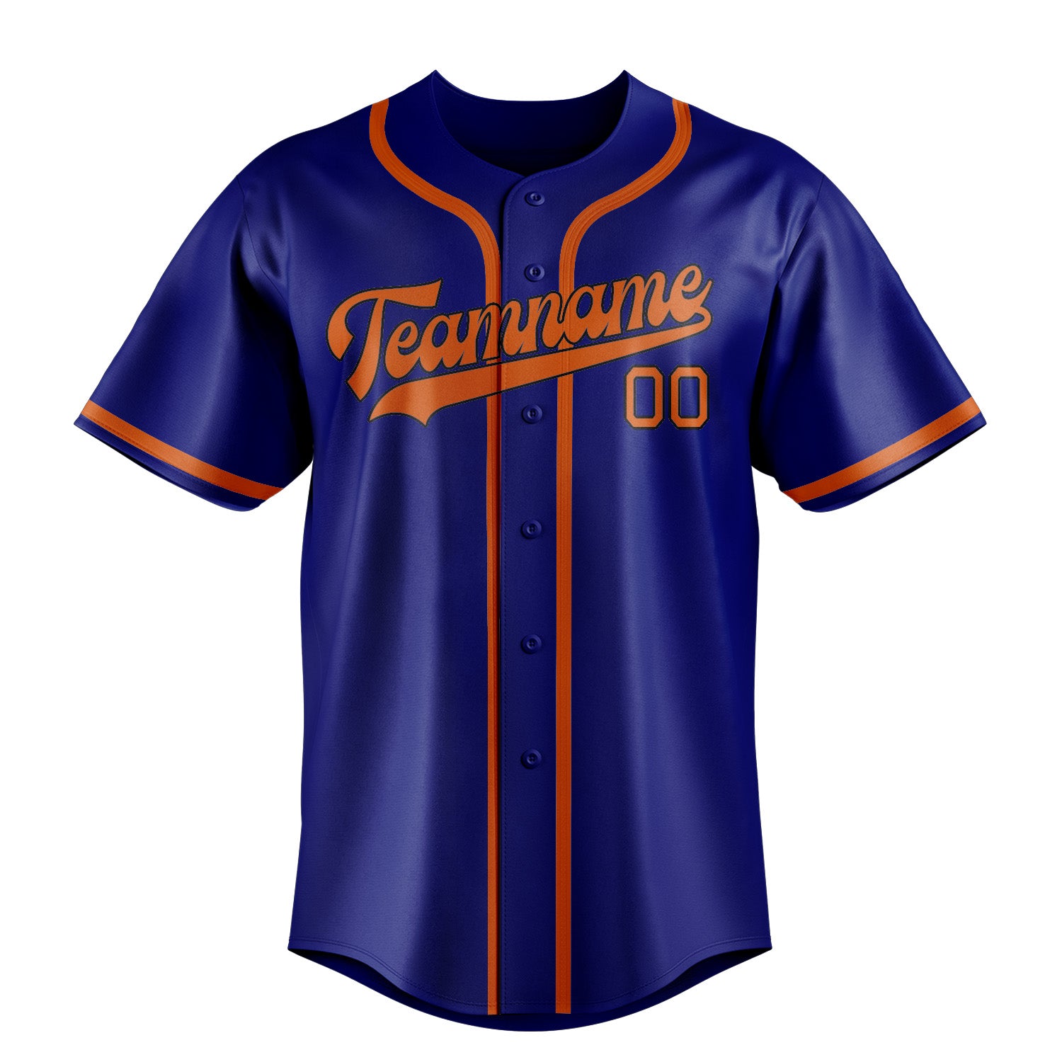 Maillot de baseball personnalisé bleu ciel et orange