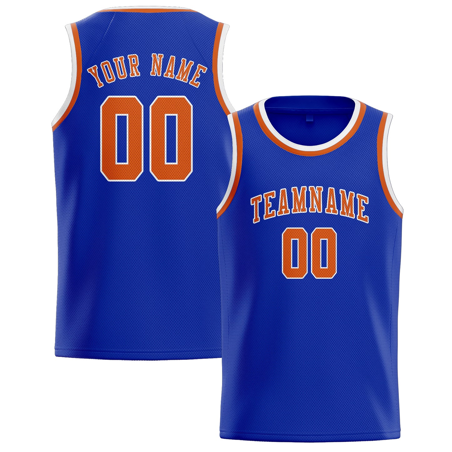 Maillot de basketball personnalisé bleu ciel et orange
