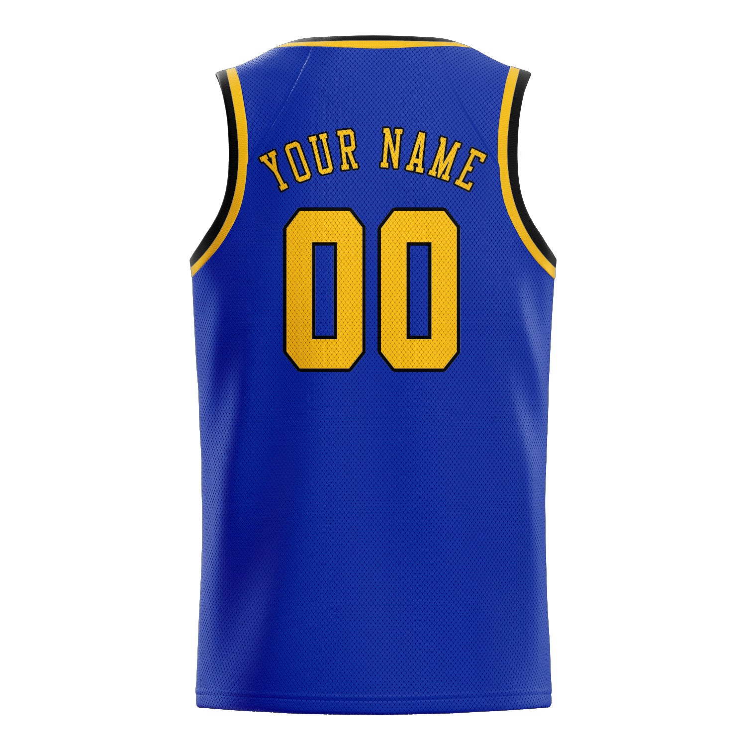 Maillot de basketball personnalisé bleu ciel et or