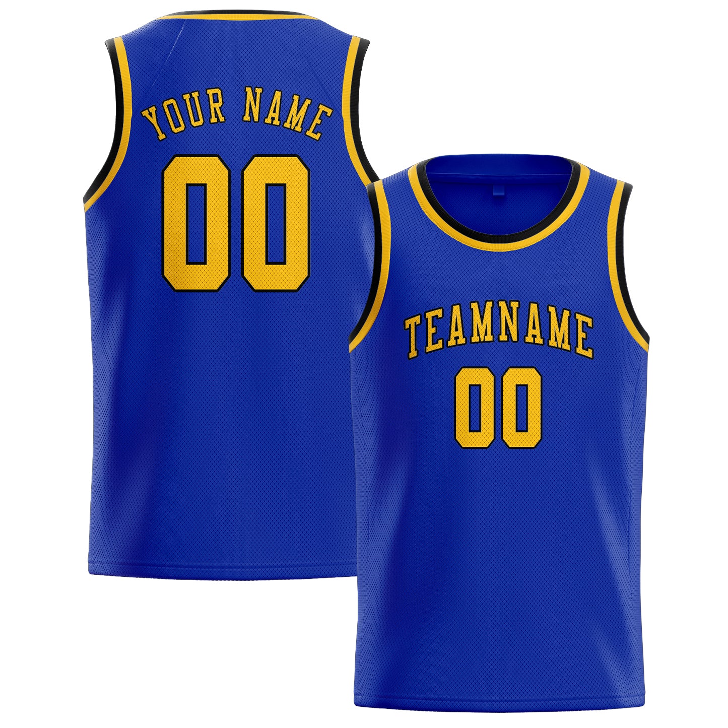 Maillot de basketball personnalisé bleu ciel et or