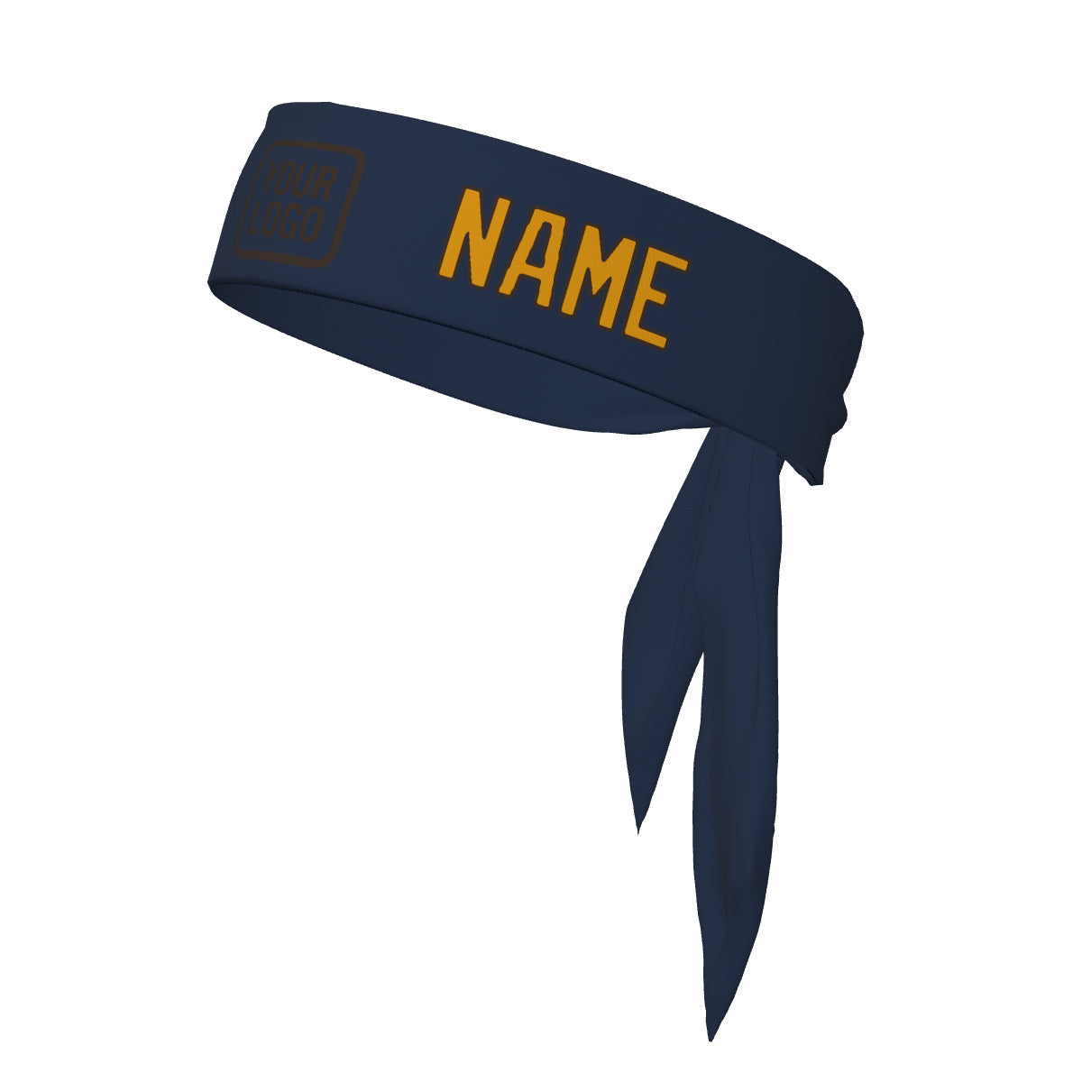 Bandeau personnalisé bleu et jaune