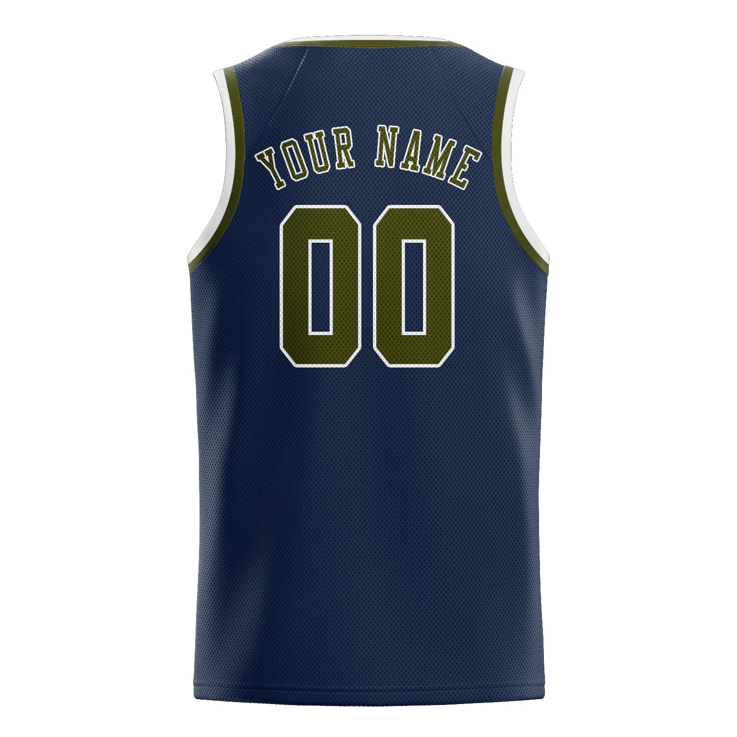 Maillot de basketball personnalisé bleu olive