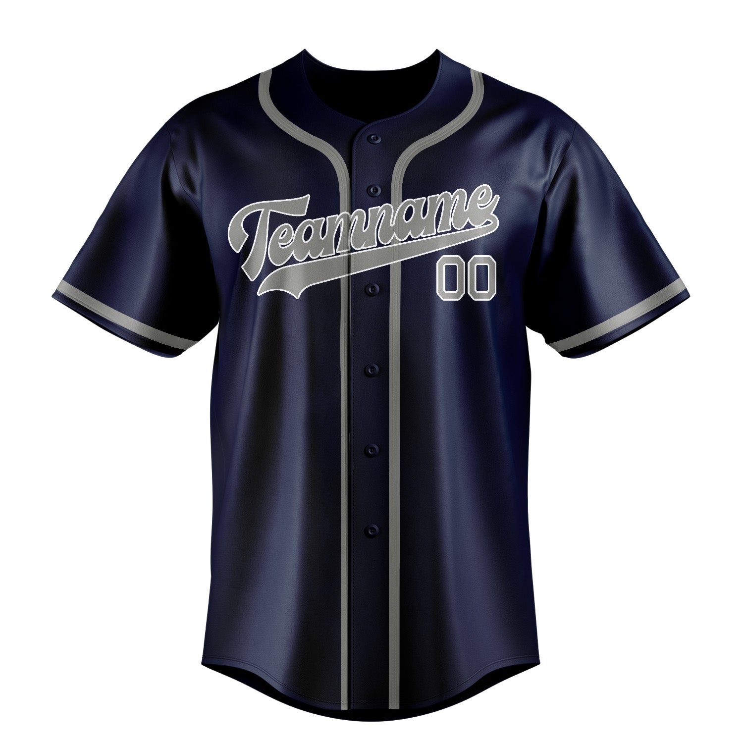 Maillot de baseball personnalisé bleu et gris
