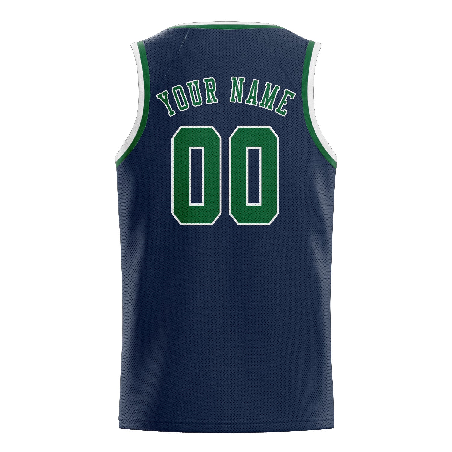 Maillot de basketball personnalisé bleu et vert