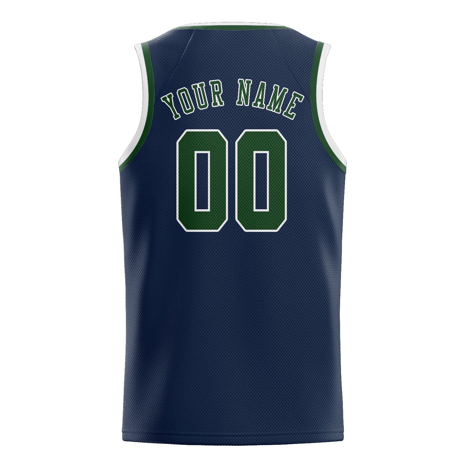 Maillot de basketball personnalisé bleu et vert foncé