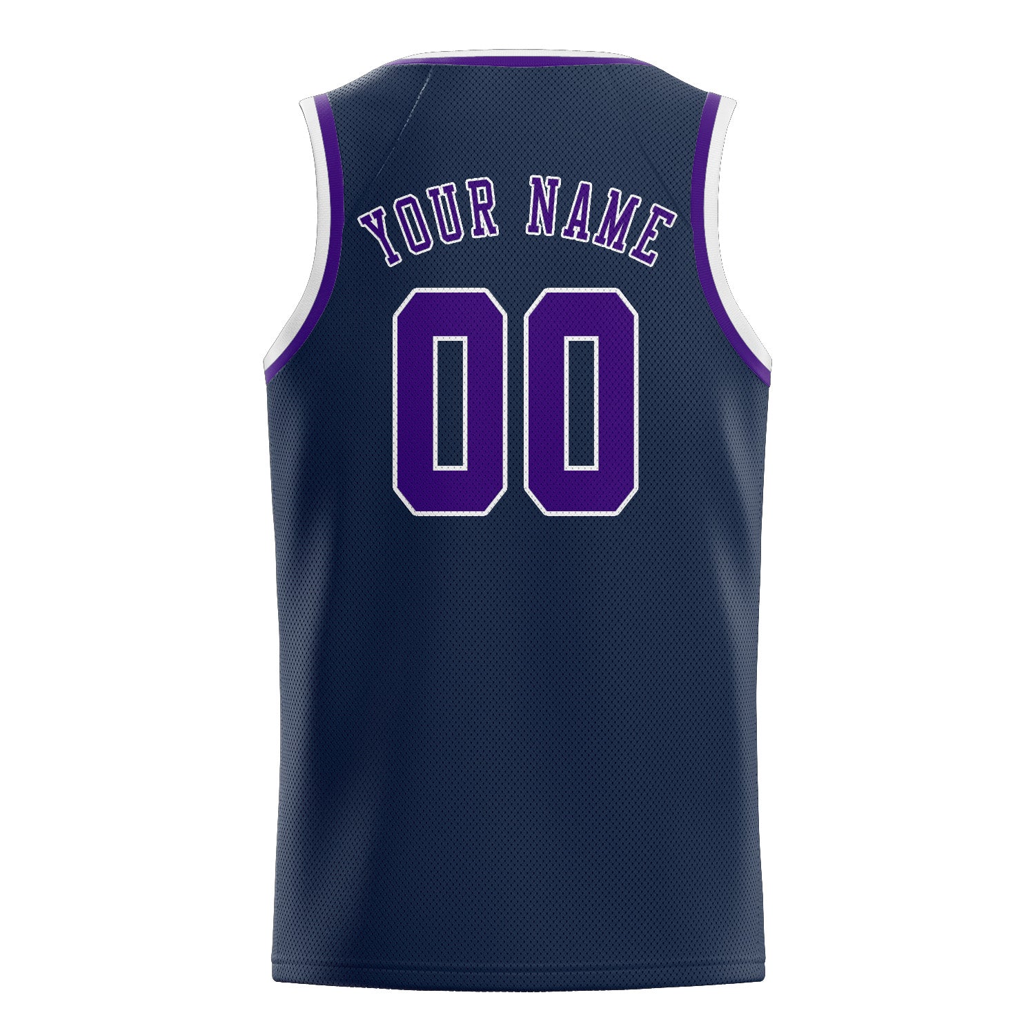Maillot de basketball personnalisé bleu et violet