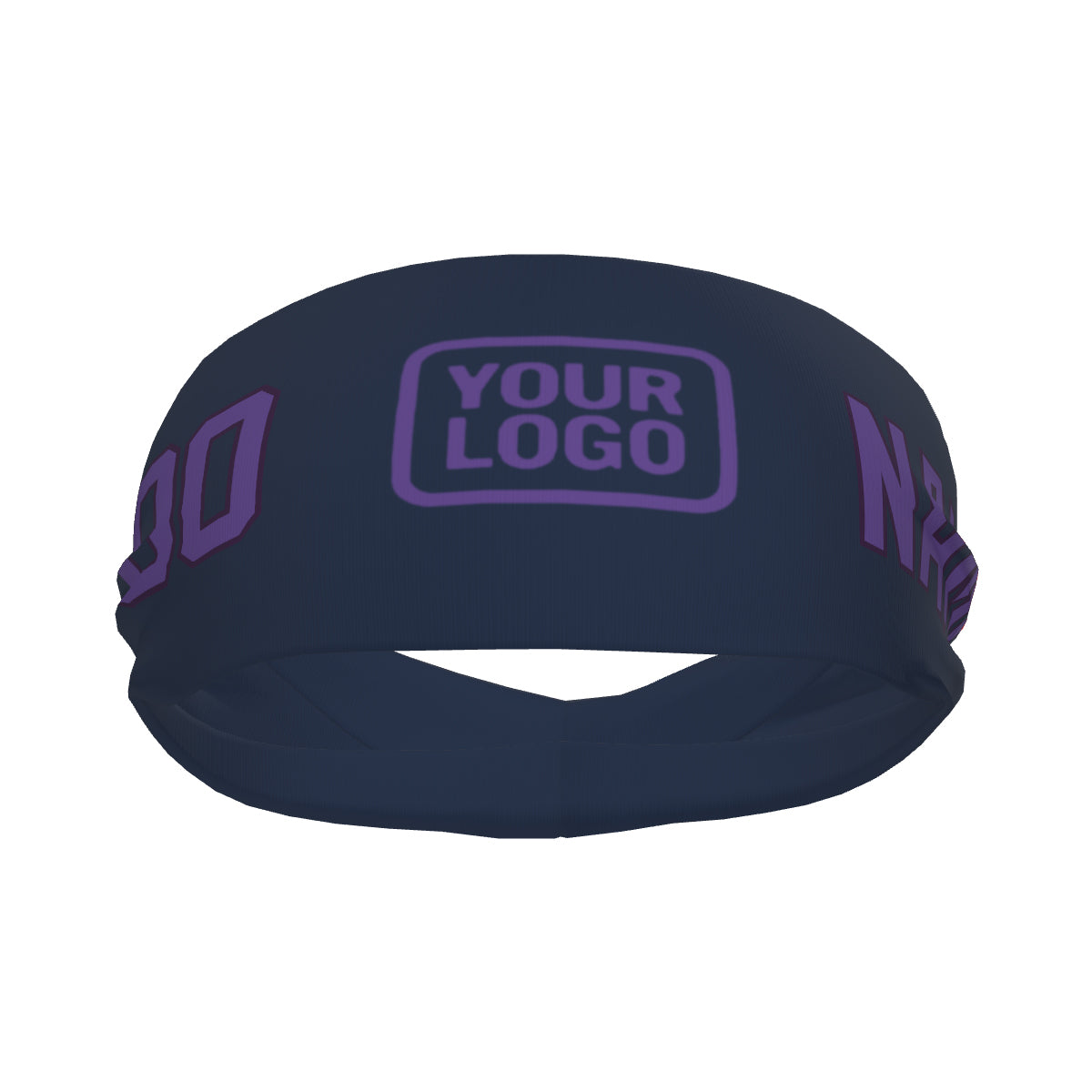 Bandeau de sport personnalisé bleu clair et violet