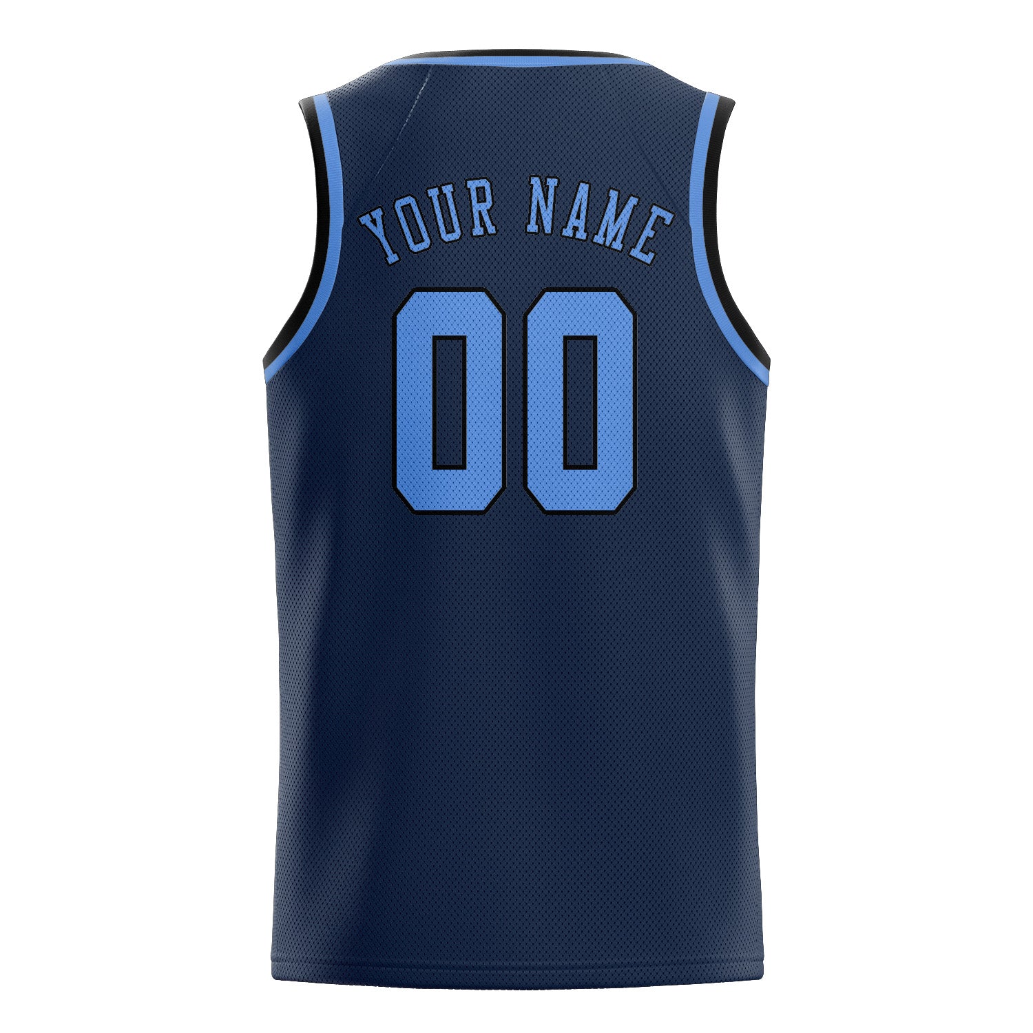 Maillot de basketball bleu clair personnalisé