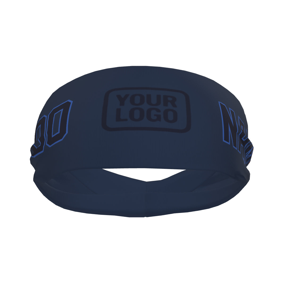 Bandeau de sport bleu marine personnalisé