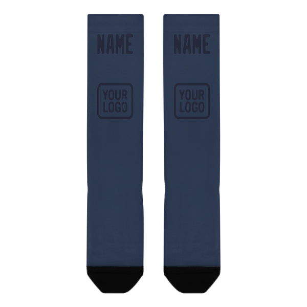 Chaussettes hautes bleues marine personnalisées