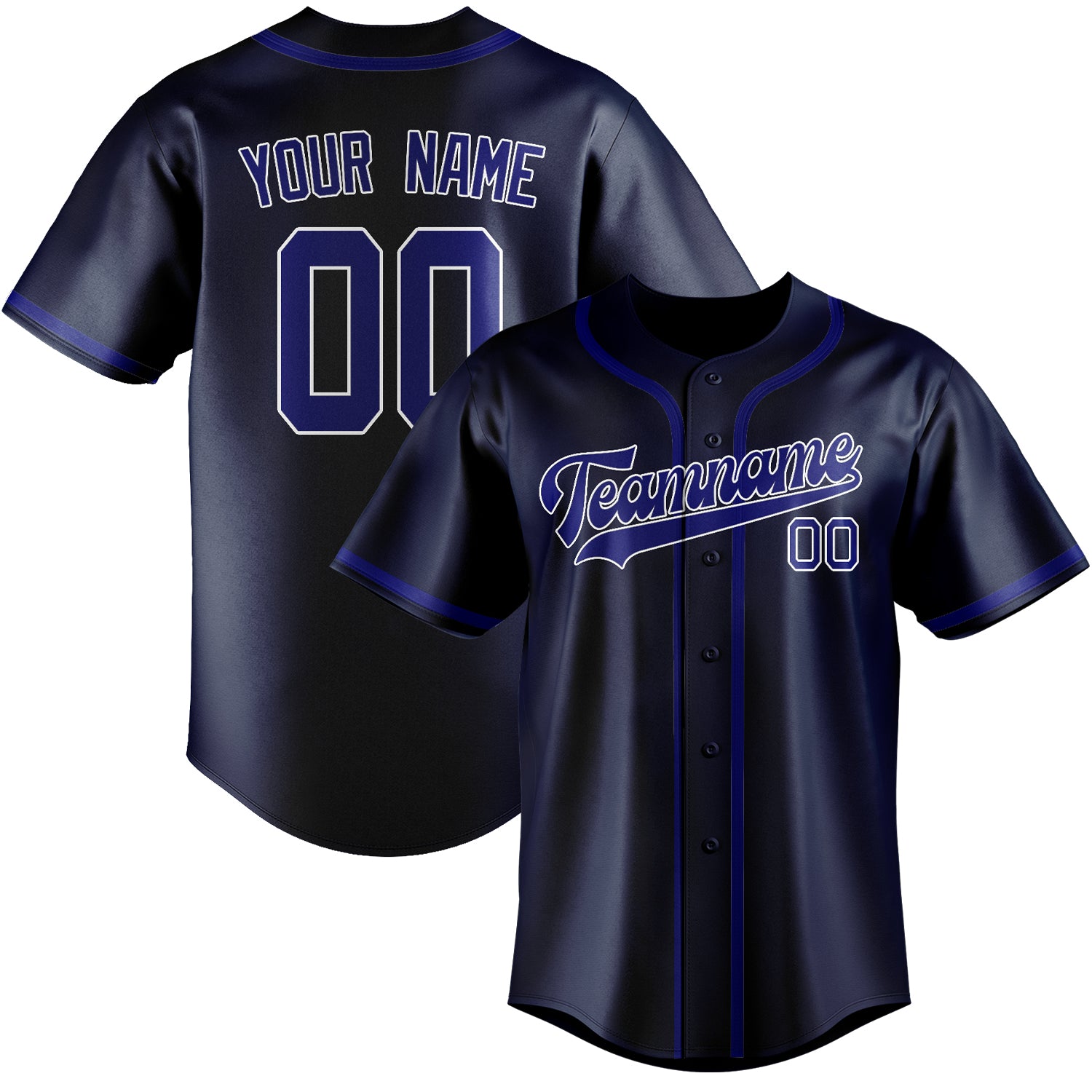 Maillot de baseball personnalisé bleu ciel