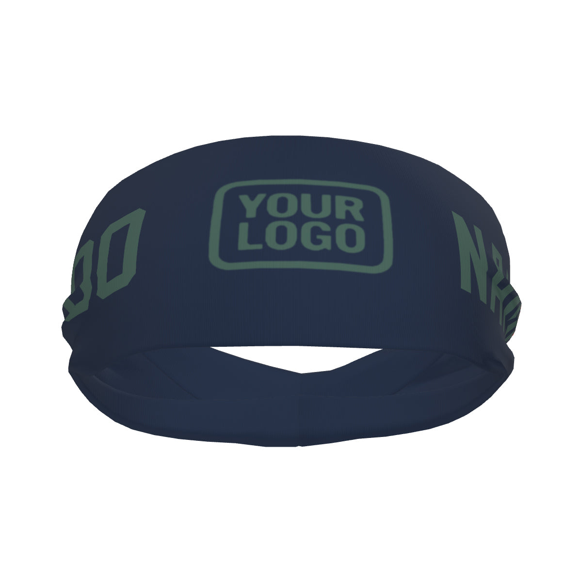 Bandeau de sport personnalisé bleu-vert