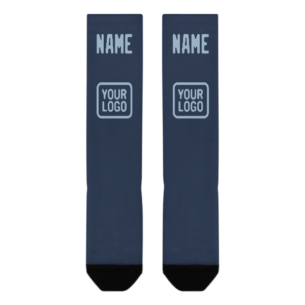 Chaussettes hautes bleues personnalisées