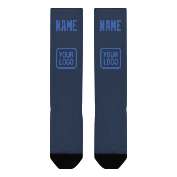 Chaussettes hautes personnalisées bleu ciel