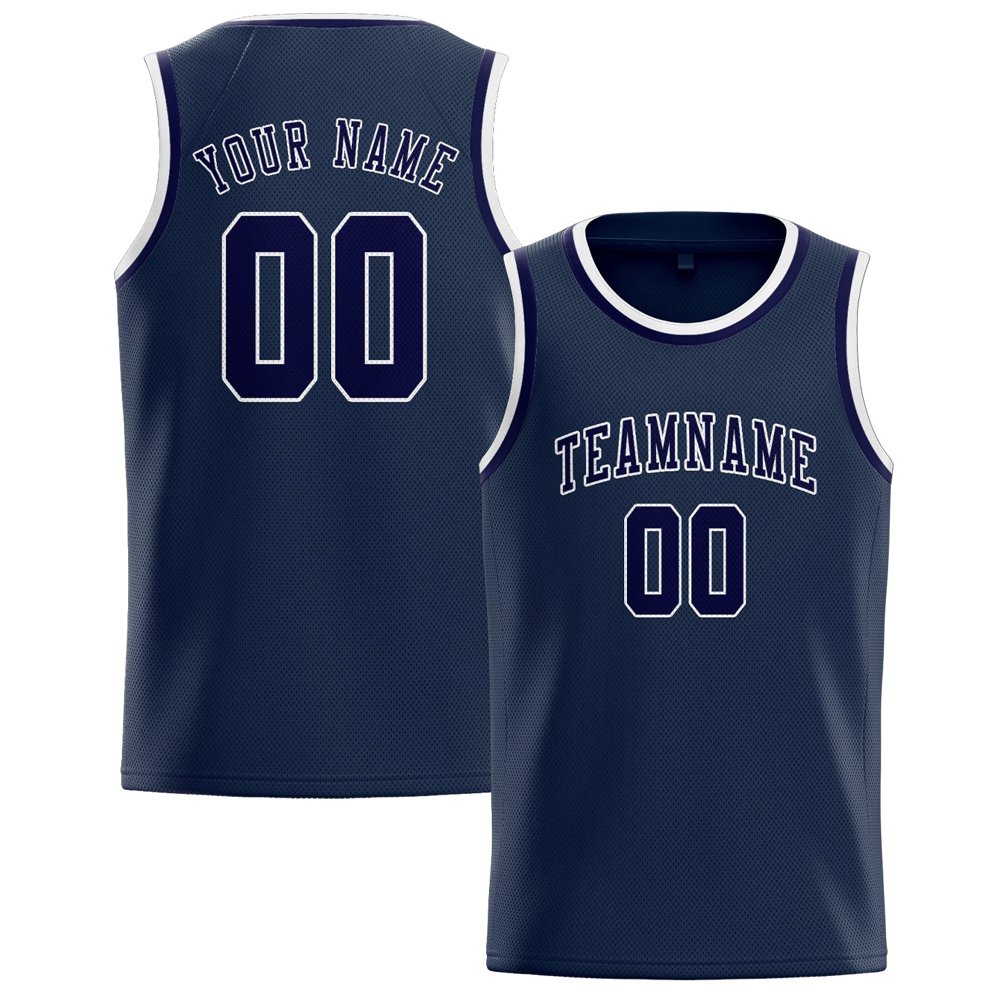 Maillot de basketball bleu marine personnalisé