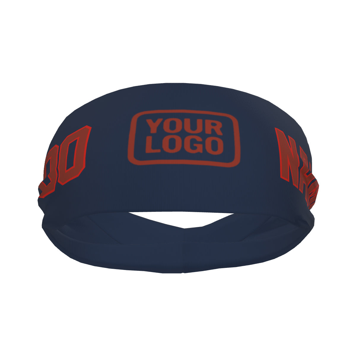 Bandeau de sport personnalisé bleu corail rouge