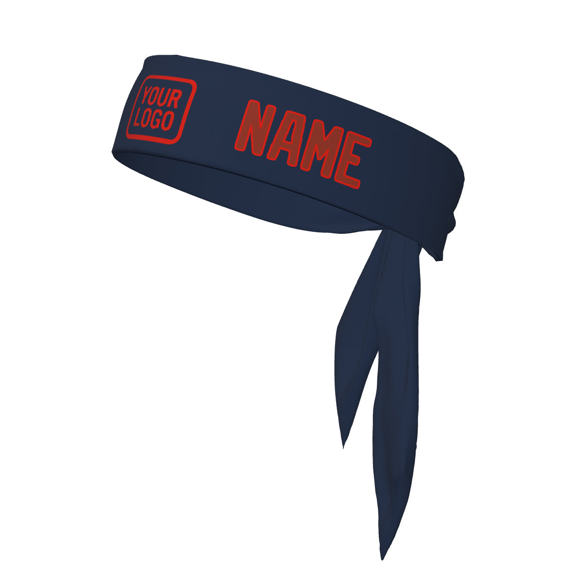 Bandeau personnalisé bleu corail rouge