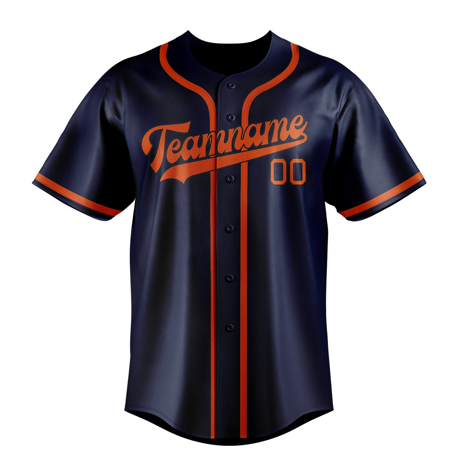 Maillot de baseball personnalisé bleu, orange et rouge