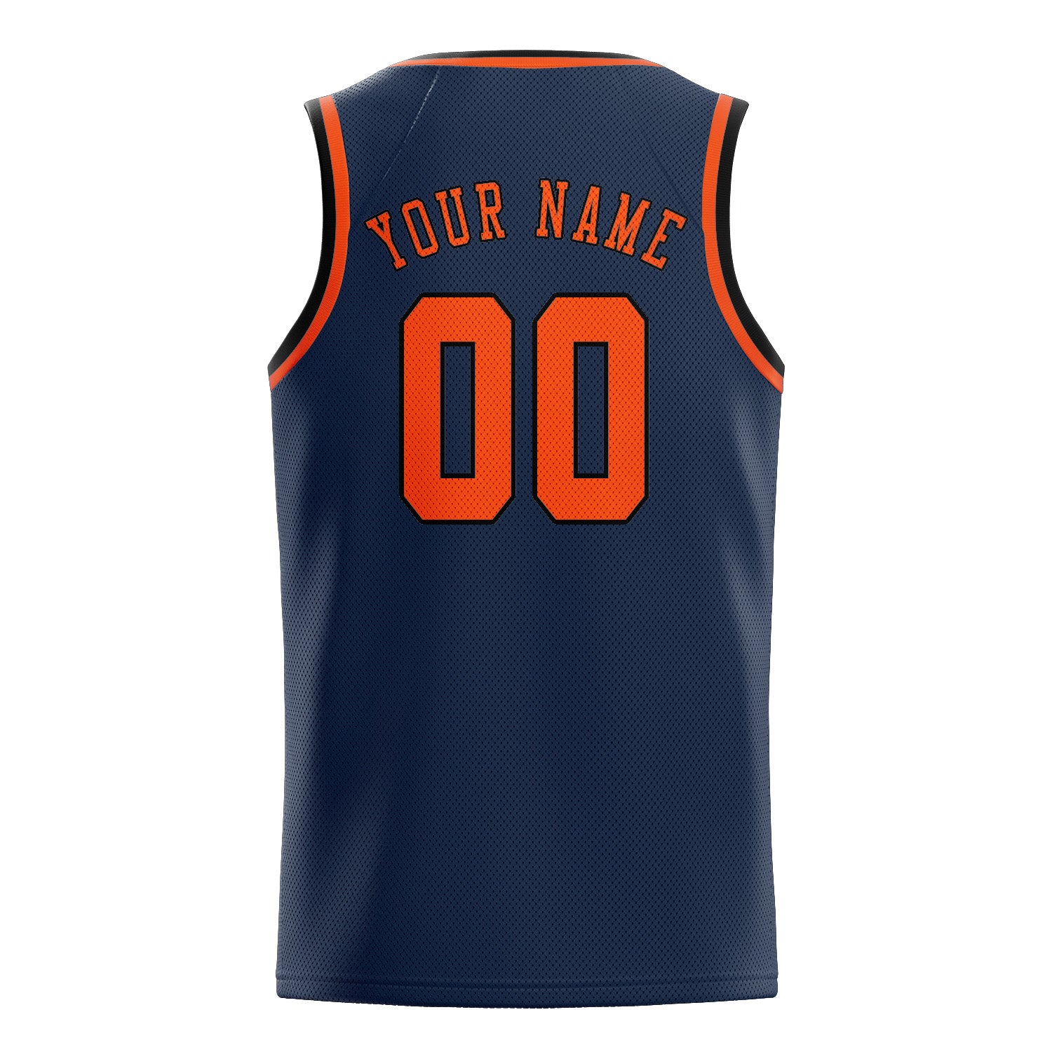 Maillot de basketball personnalisé bleu, orange et rouge
