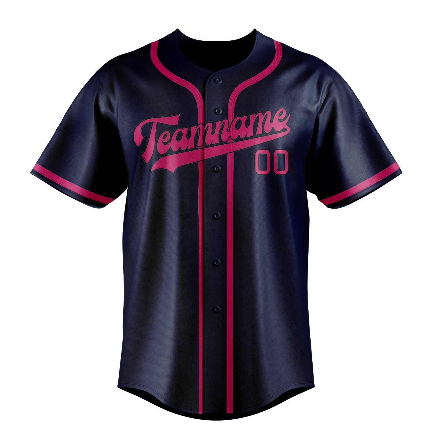 Maillot de baseball personnalisé bleu et rose