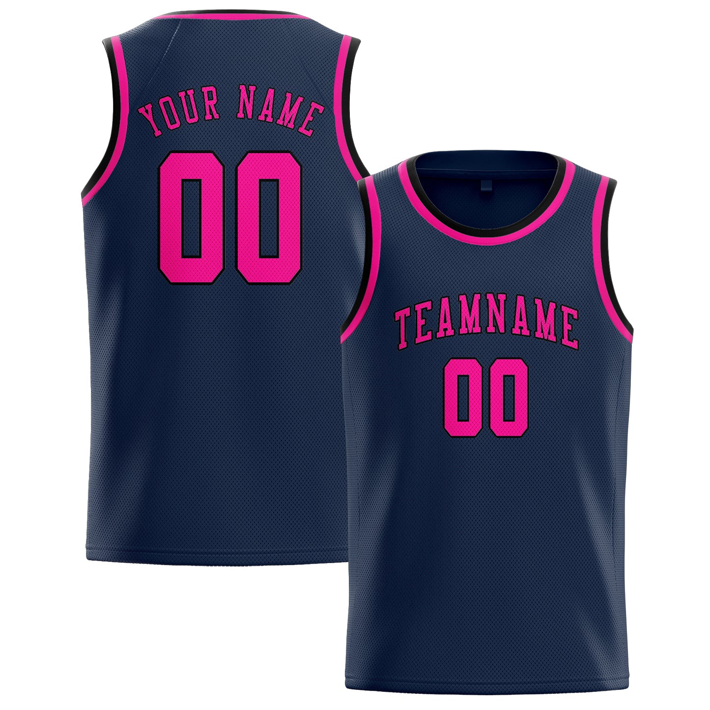Maillot de basketball personnalisé bleu et rose