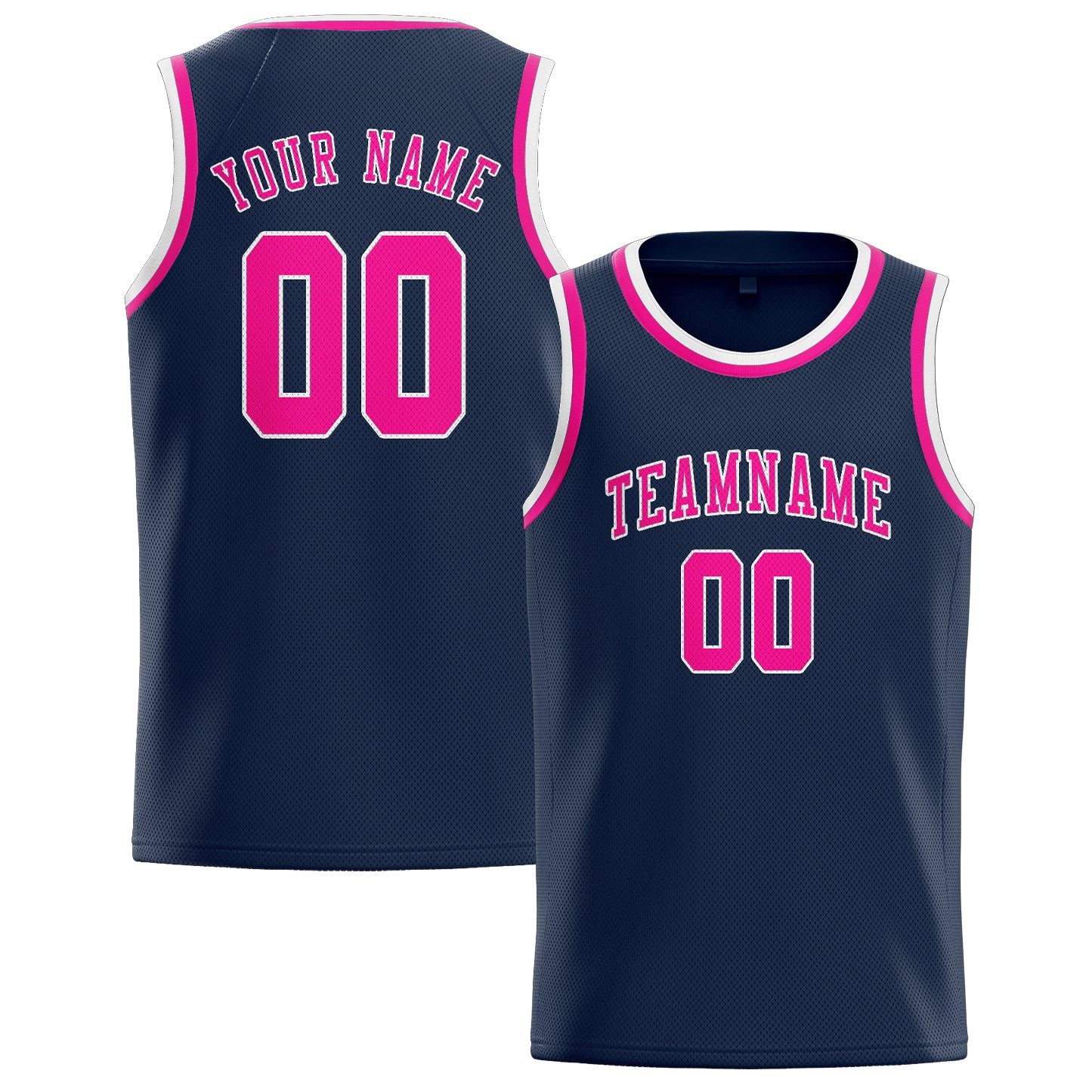 Maillot de basketball personnalisé bleu et rose