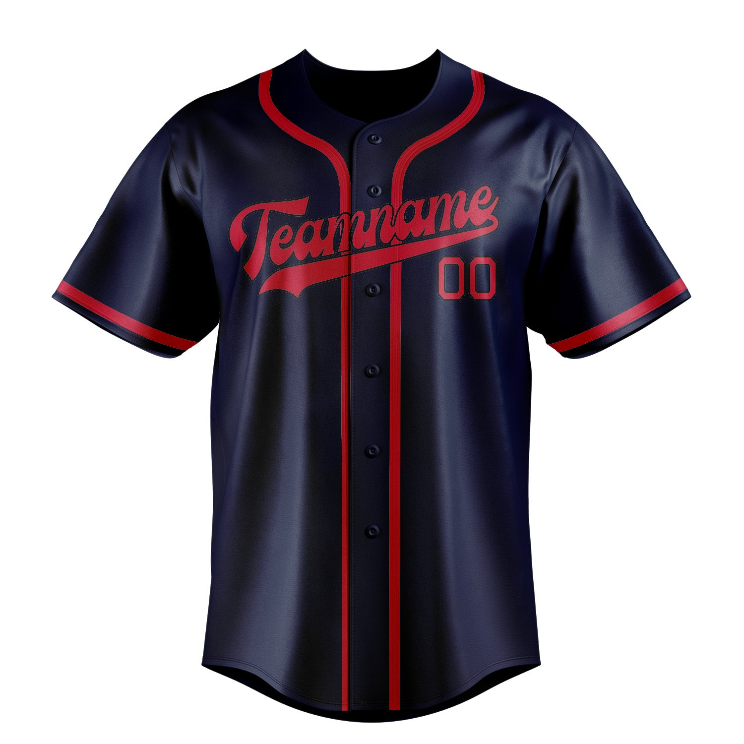 Maillot de baseball personnalisé bleu et rouge
