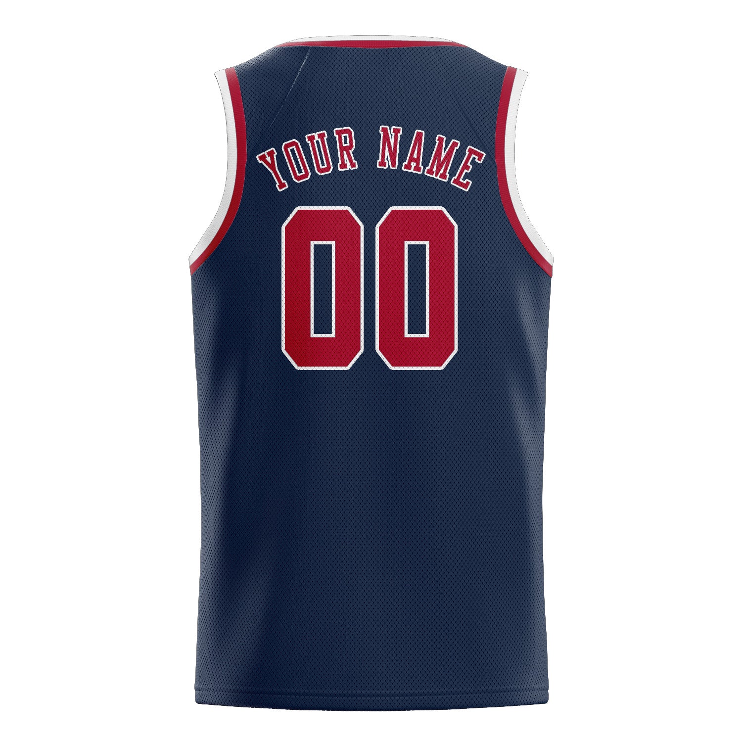 Maillot de basketball personnalisé bleu et rouge