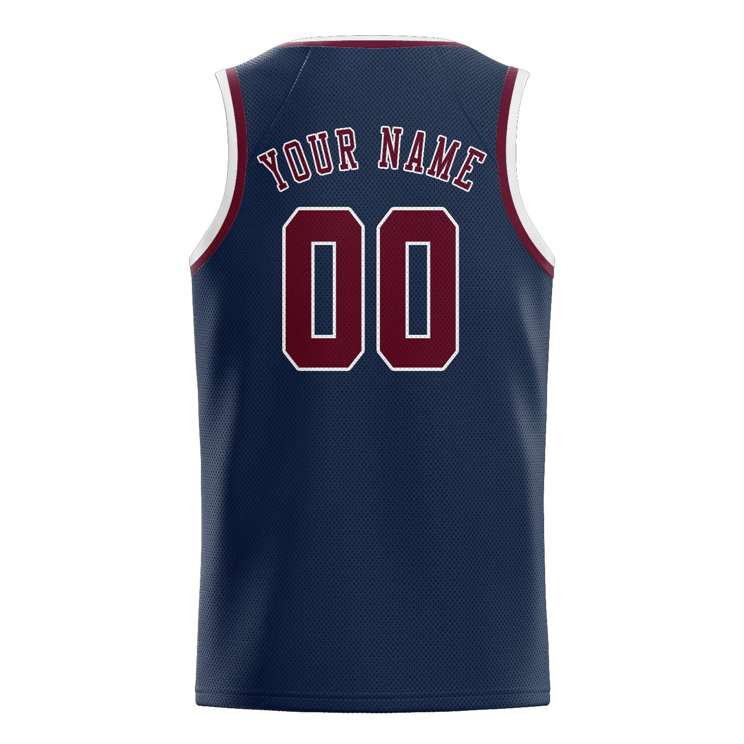 Maillot de basketball personnalisé bleu cramoisi rouge