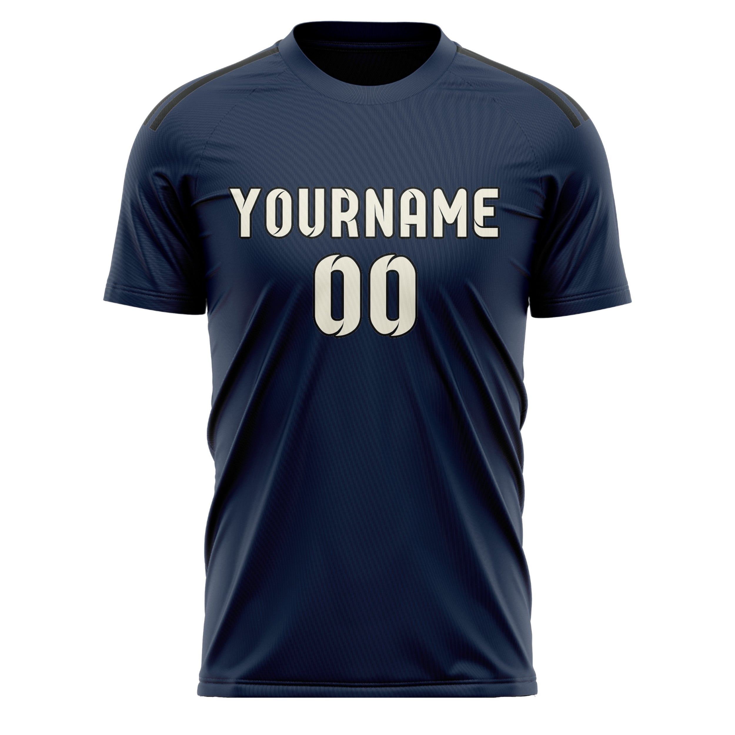 Maillot de football personnalisé bleu crème