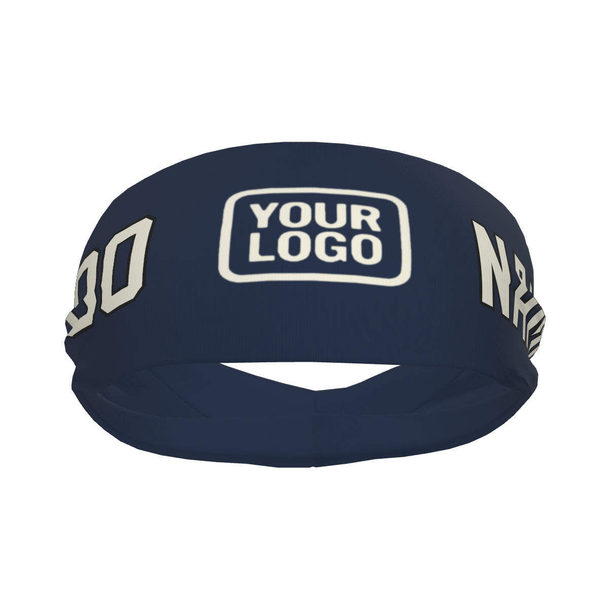 Bandeau de sport bleu crème personnalisé