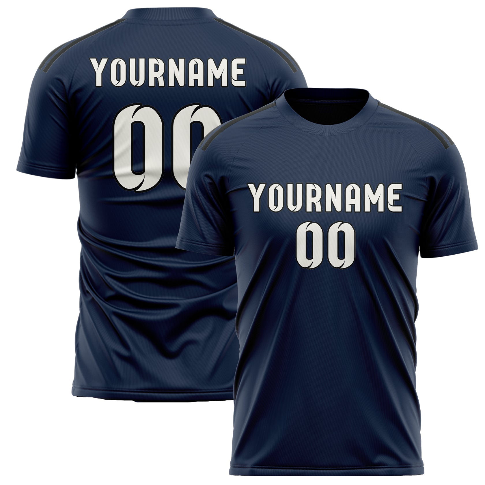 Maillot de football personnalisé bleu et blanc